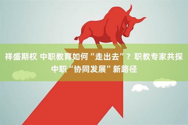 祥盛期权 中职教育如何“走出去”？职教专家共探中职“协同发展”新路径