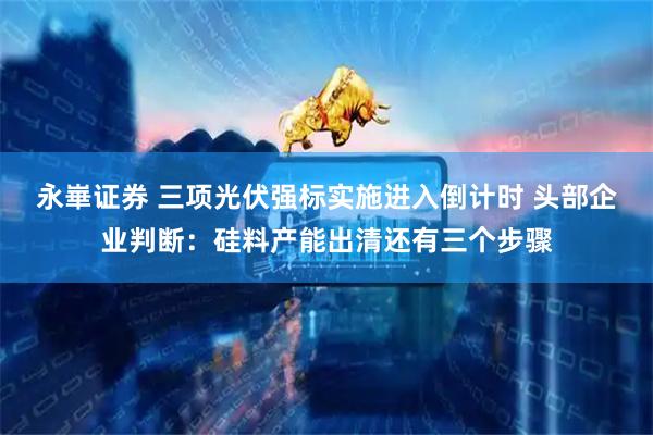 永崋证券 三项光伏强标实施进入倒计时 头部企业判断：硅料产能出清还有三个步骤