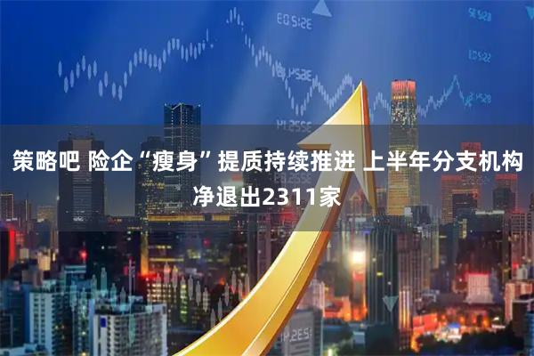 策略吧 险企“瘦身”提质持续推进 上半年分支机构净退出2311家