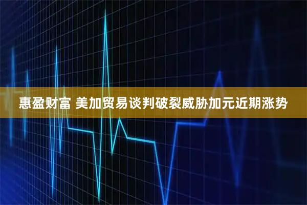 惠盈财富 美加贸易谈判破裂威胁加元近期涨势